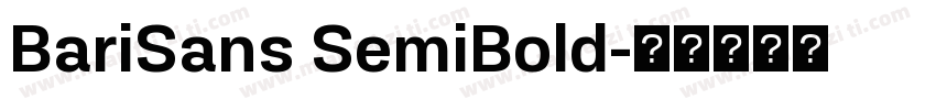 BariSans SemiBold字体转换